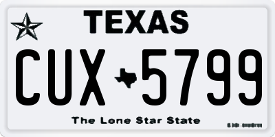 TX license plate CUX5799