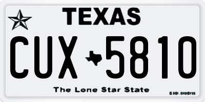 TX license plate CUX5810