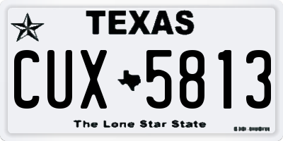 TX license plate CUX5813