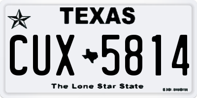 TX license plate CUX5814