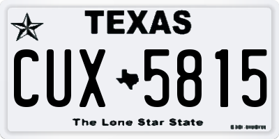 TX license plate CUX5815