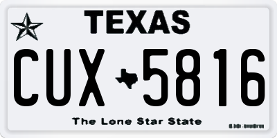TX license plate CUX5816