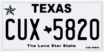 TX license plate CUX5820