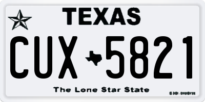 TX license plate CUX5821