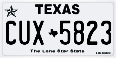 TX license plate CUX5823