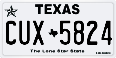 TX license plate CUX5824