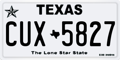 TX license plate CUX5827