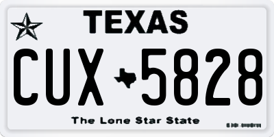 TX license plate CUX5828
