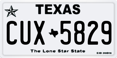 TX license plate CUX5829