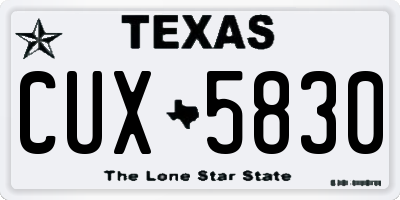 TX license plate CUX5830