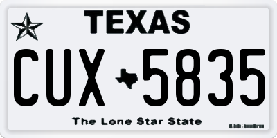 TX license plate CUX5835