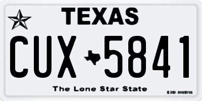TX license plate CUX5841