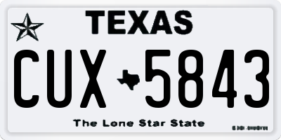 TX license plate CUX5843