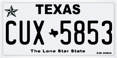 TX license plate CUX5853