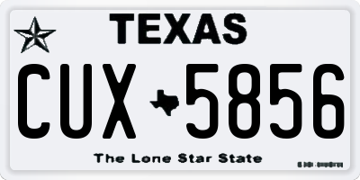 TX license plate CUX5856