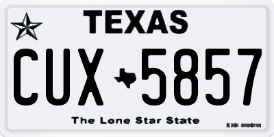 TX license plate CUX5857