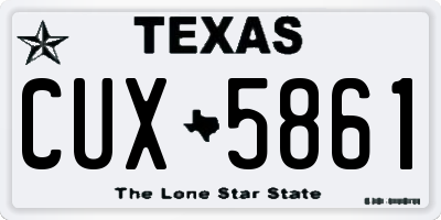 TX license plate CUX5861