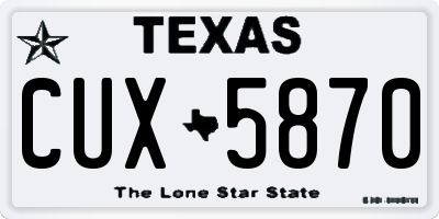 TX license plate CUX5870