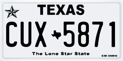 TX license plate CUX5871