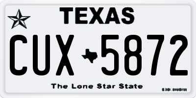 TX license plate CUX5872