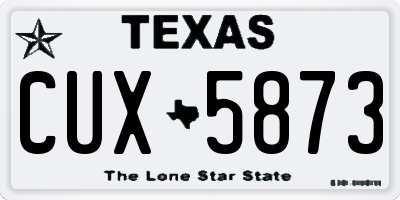 TX license plate CUX5873
