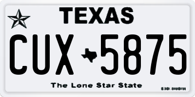 TX license plate CUX5875