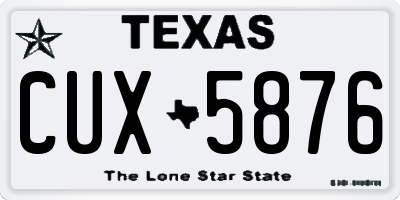 TX license plate CUX5876