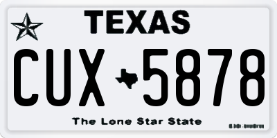 TX license plate CUX5878
