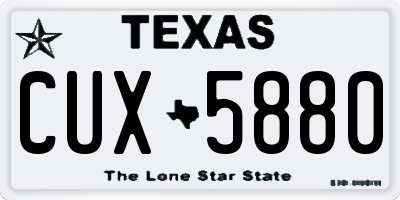 TX license plate CUX5880
