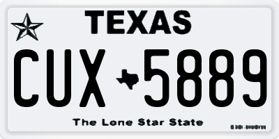 TX license plate CUX5889