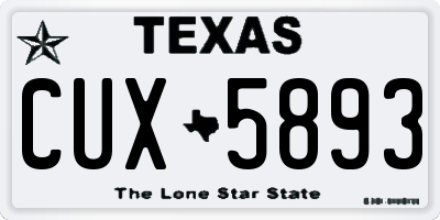 TX license plate CUX5893
