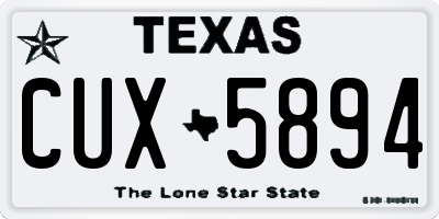 TX license plate CUX5894