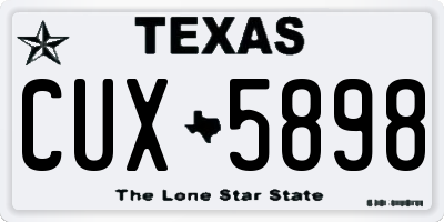 TX license plate CUX5898