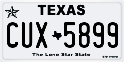 TX license plate CUX5899