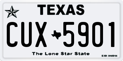TX license plate CUX5901