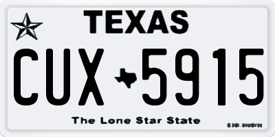 TX license plate CUX5915