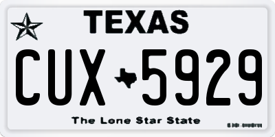 TX license plate CUX5929