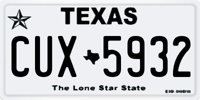 TX license plate CUX5932