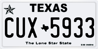 TX license plate CUX5933