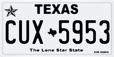 TX license plate CUX5953
