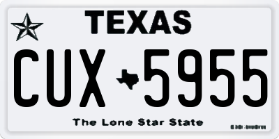 TX license plate CUX5955