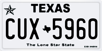 TX license plate CUX5960
