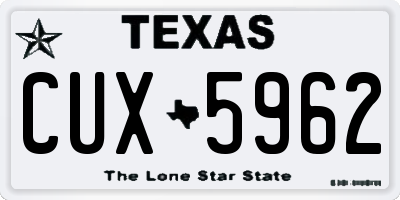 TX license plate CUX5962