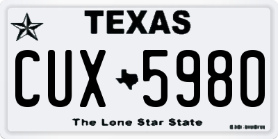 TX license plate CUX5980