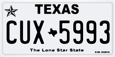 TX license plate CUX5993