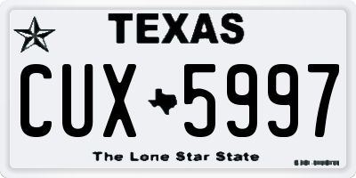 TX license plate CUX5997
