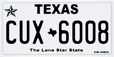 TX license plate CUX6008