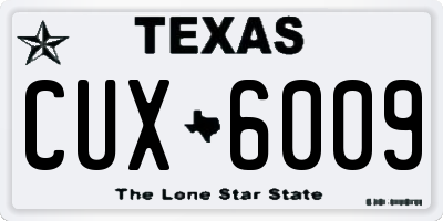 TX license plate CUX6009