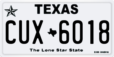 TX license plate CUX6018