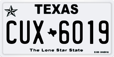 TX license plate CUX6019